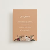 "Boho Chic" - Reception Cards in Moonstone by Cass Loh - Front