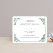 "Ornate" - Reception Cards in Sage by Jen Owens - Front
