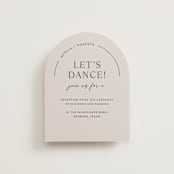 "Overjoyed" - Reception Cards in Almond by Jill Means - Front