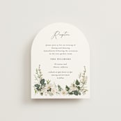 "Lilac Bloom" - Reception Cards in Opal by Susan Moyal - Front