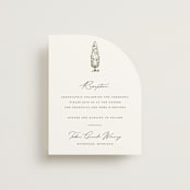 "Vineyard" - Reception Cards in Olive by Sarah Brown - Front