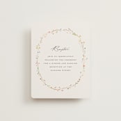 "delicate florals" - Reception Cards in Snow by Lori Wemple - Front