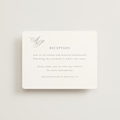 "Regal" - Reception Cards in Snow by Melinda Denison - Front