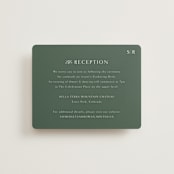"Somerset" - Reception Cards in Evergreen by Melanie Kosuge - Front