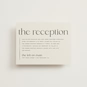 "Modern Monogram" - Reception Cards in Latte by Jackie Crawford - Front