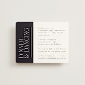 "Wedding Editorial" - Reception Cards in Tuxedo by Ana de Sousa - Front