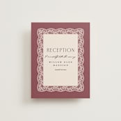 "Chantilly" - Reception Cards in Mauve by Erica Krystek - Front