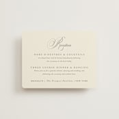 "Wonderful Tonight" - Reception Cards in Oreo Creme by Design Lotus - Front