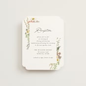 "Organic Florals" - Reception Cards in Blush by Susan Moyal - Front