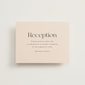 "SoHo" - Reception Cards in Blush by Hudson meet Rose - Front