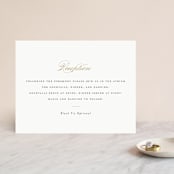"Bold Love" - Reception Cards in Antique by Brandy Folse - Front