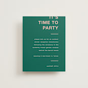 "Bold Type" - Reception Cards in Parrot by Owl and Toad - Front