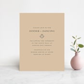 "Simply Modern" - Reception Cards in Jade by Something Noir - Front