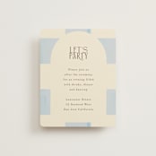 "Checker Wash" - Reception Cards in Ivory by Baumbirdy - Front