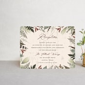 "Woodland Garden" - Reception Cards in Mahogany by Susan Moyal - Front