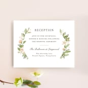 "Longwood Estates" - Reception Cards in Peach Sorbet by Jennifer Wick - Front