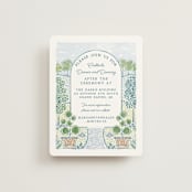 "Going to the Chapel" - Reception Cards in Meadow by Paper Sun Studio - Front