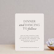 "Apropos" - Reception Cards in Au Lait by Design Lotus - Front
