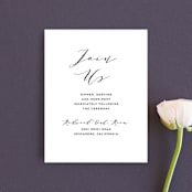 "Elegant Monogram" - Reception Cards in Tuxedo by Simona Camp - Front