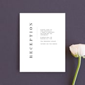 "Urban" - Reception Cards in Onyx by Lori Wemple - Front