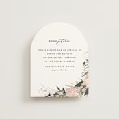"Ivory Ring" - Reception Cards in Blush by Susan Moyal - Front