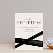 "Inky" - Reception Cards in Onyx by Inkblot Design - Front