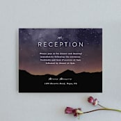 "Starry Skies" - Reception Cards in Twilight by Kelly Schmidt - Front