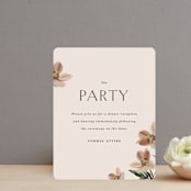 "Halcyon" - Reception Cards in Dove by Olivia Kanaley Inman - Front