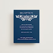 "modern folk" - Reception Cards in Blush by GeekInk Design - Front