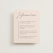 "Aesthetic" - Reception Cards in Blush by Liz Conley - Front