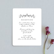 "Charleston" - Reception Cards in Tuxedo by Susan Brown - Front