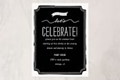 "Vie en Rose" - Reception Cards in Mint by Bleu Collar Paperie - Front