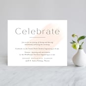 "Lithe" - Reception Cards in Blush by Kristie Kern - Front