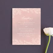 "Summer Bliss" - Reception Cards in Blush by Grace Kreinbrink - Front