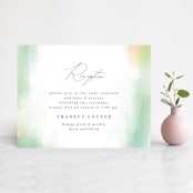 "yuzu" - Reception Cards in Lime by chocomocacino - Front