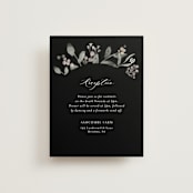 "Enchanted fields" - Reception Cards in Noir by Jennifer Wick - Front