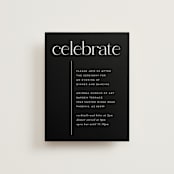 "Split Line" - Reception Cards in Black Tie by Amy Payne - Front