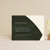 "Warner" - Reception Cards in Emerald by Carrie ONeal - Front