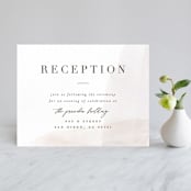 "Sloped" - Reception Cards in Ecru by Everett Paper Goods - Front