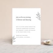 "Marlowe" - Reception Cards in Classy White by Kelly Schmidt - Front