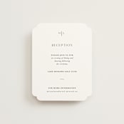 "Classic & Timeless" - Reception Cards in Obsidian by Lucrecia Caporale - Front