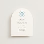 "Almafi" - Reception Cards in Cerulean by Itsy Belle Studio - Front