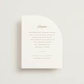 "Classic decorum" - Reception Cards in Golden by Stacey Meacham - Front