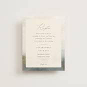 "Lakefront" - Reception Cards in Natural by Robert and Stella - Front