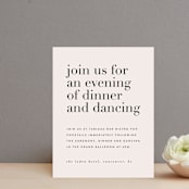 "The Loden" - Reception Cards in Ivory by Kelly Schmidt - Front
