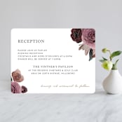"floral corner" - Reception Cards in Marsala by Cass Loh - Front