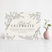 "FancySchmancy" - Reception Cards in Classic by Jen Owens - Front