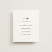"Gentle Whisper" - Reception Cards in Cotton by Jennifer Postorino - Front