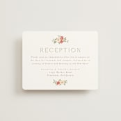 "Roses Crest" - Reception Cards in Pomegranate by Everett Paper Goods - Front