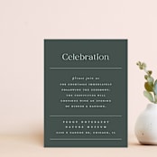 "Swanky" - Reception Cards in Forest by Carolyn Nicks - Front